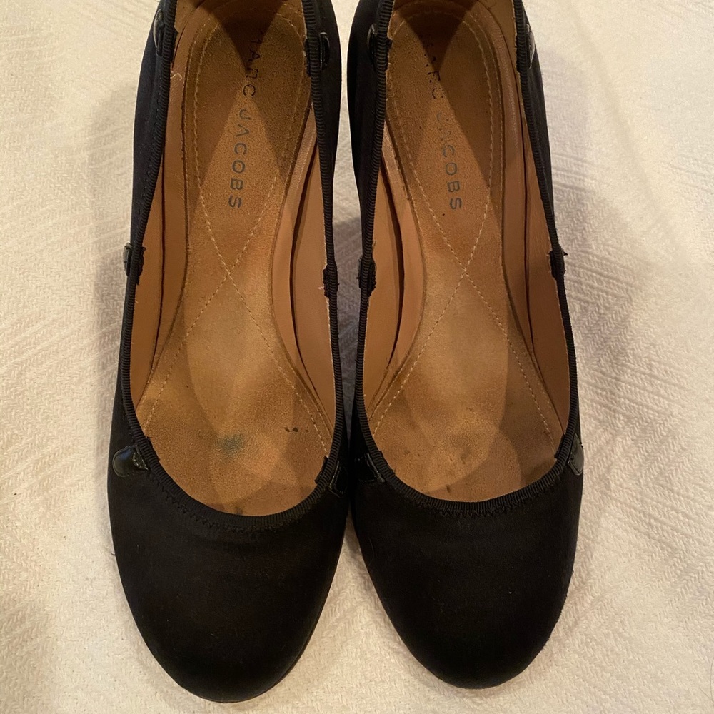 Marc Jacobs Black Satin Pumps